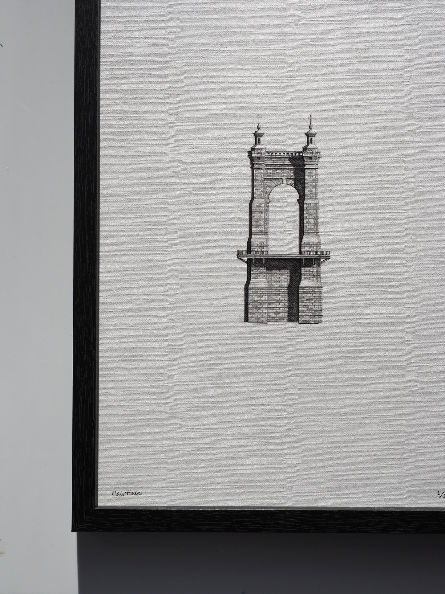 Roebling Suspension Bridge - Original Drawing